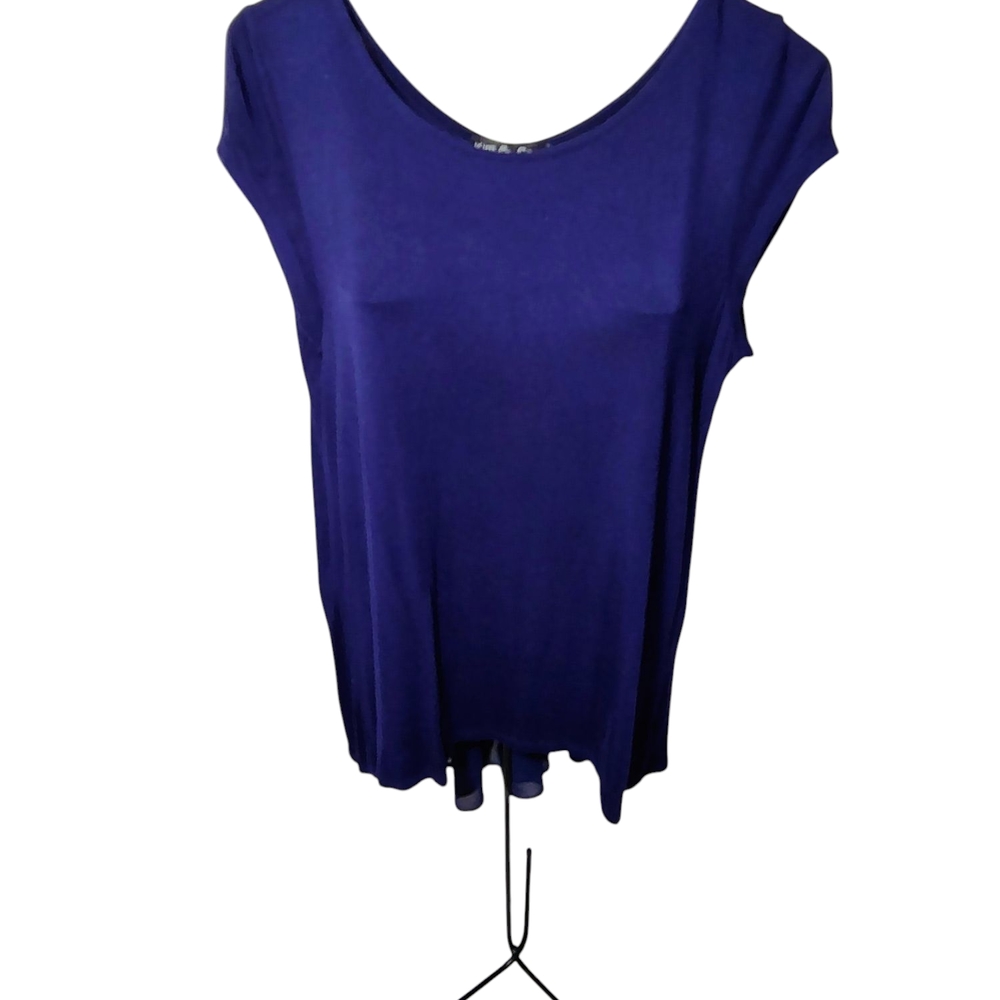 Kim & Cami Blue Cap Sleeve Relaxed T-Shirt